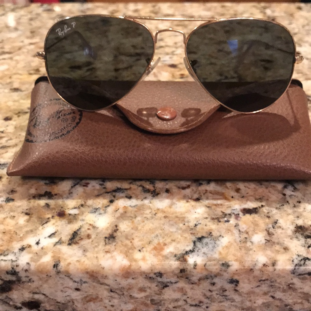 Polarized aviator ray bans -small/junior